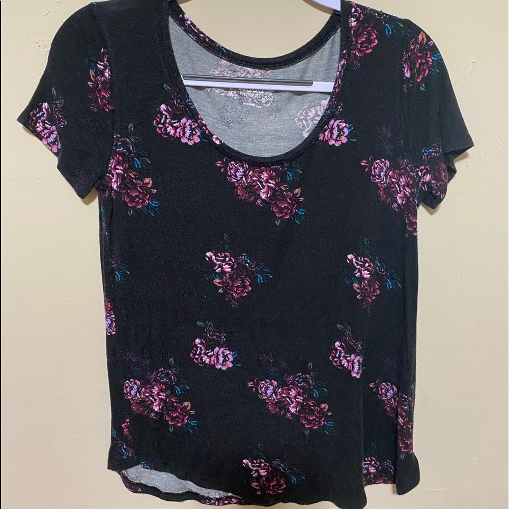 Black Floral Shirt